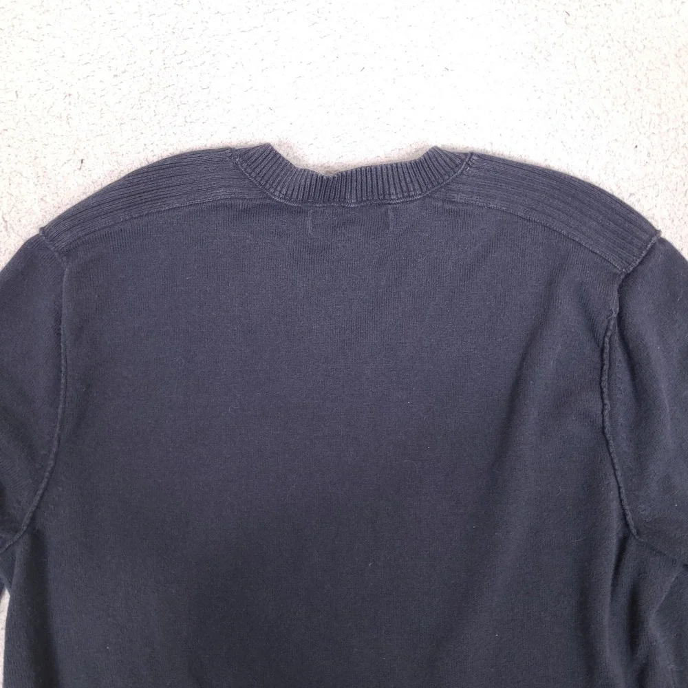 Banana Republic Mens Cotton Cashmere V-Neck Sweater Small Black‎ Pullover